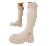 Stivali da Donna sopra Il Ginocchio Suola Spessa Foderati Caldi Stivali da Cavallerizza Gambale Alto Moda Autunno Inverno Comodi per Città Weekend Festa Serata Neve Viaggio Look Femminile