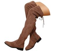 Stivali da Donna sopra Il Ginocchio Tacco Basso Stivali Alti Taglie Comode Moda Sexy Fashion Boots Autunno Inverno per Festa Serata Club Evento Città Look Femminile Elegante