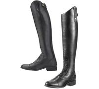 Stivali da Equitazione da Donna Stivali da Cavaliere in Pelle PU retrò con Cerniera Posteriore Stivali da Equitazione per Cavalli da Corsa con Lacci di Grandi Dimensioni per Esterni, Nero, 4
