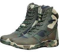 Stivali da Esterno da Uomo da Passeggio Campeggio Stivali dell'Esercito Stringati Mimetico Militare Tattico Scarpe Impermeabili Stivali da Combattimento Stivaletto da Trekking, D, 41 EU