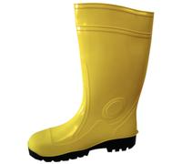 Stivali da lavoro al ginocchio in PVC colore giallo puntale soletta acciaio