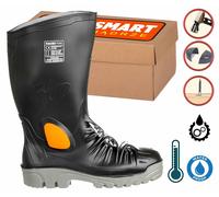 Portwest FD85 Mettamax S5 M Stivali di Sicurezza in Gomma, Unisex - Adulto, SRC, Nero (Nero Bkgr), 45 EU (10.5 UK)