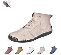 Stivali da lavoro TheFirstYoung, stivali ortopedici comodi fatti a mano in pelle for uomo, scarpe da lavoro di supporto ed eleganti(Beige,12)