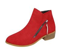 Stivali da Montagna Donna Stivaletti Platform Scarponcini Antiscivolo, Impermeabili, Antivento Stivaletto Wide Fit con Plateau Western Invernali Comodi e Morbidi Pioggia