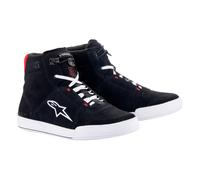 Stivali da moto Alpinestars Chrome neri, bianchi e rossi 45,5