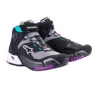 Stivali da moto Alpinestars Donna Stella CR-X Drystar Nero-Grigio-Viola-Turchese 41