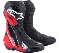 Stivali da moto Alpinestars Supertech R Honda nero-rosso fluo-blu-bianco 41