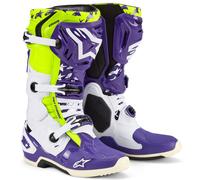 Stivali da moto Alpinestars TECH 10 edizione limitata Dirt Studios viola-bianco-giallo fluo 42