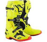 Stivali da moto Alpinestars Tech 10 giallo fluo-nero-rosso fluo 49,5