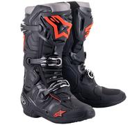 Stivali da moto Alpinestars Tech 10 nero-rosso-fluo-grigio 43