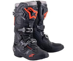 Stivali da moto Alpinestars Tech 10 nero-rosso-fluo-grigio 48