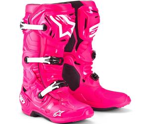 Stivali da moto Alpinestars Tech 10 rosa-nero-bianco 42