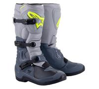 Stivali da moto Alpinestars Tech 3 grigio chiaro-nero-giallo fluo 47