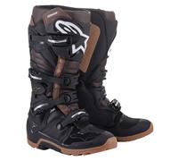 Stivali da moto Alpinestars Tech 7 Enduro Nero-Marrone scuro 48