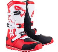 Stivali da moto Alpinestars Tech Trial bianco-rosso-nero 42