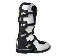 Stivali da Moto Cross Enduro Quad Off Road con Protezioni (44, Bianco)