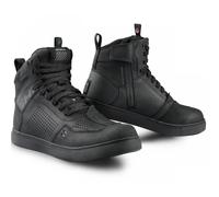 SHIMA REBEL 2.0 Scarpe Moto Donna Pelle Impermeabile Estive Scarpa Sneakers Proteggi Touring Protezione Cerniera Laterale Suole Antiscivolo Estate Abbigliamento (Donne, Impermeabile Nero, 37)