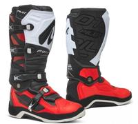Forma Pilot Motocross Stivali, nero-bianco-rosso, taglia 45 per maschi