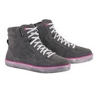 Stivali da moto impermeabili da donna Alpinestars J-6, grigio chiaro-rosa 38