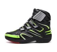 Stivali da Moto in Microfibra, comode Scarpe da Moto Impermeabili, supportano la Caviglia Durante i Viaggi Fuoristrada(Green,40 EU)