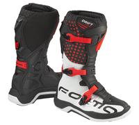 Stivali da moto per bambini Forma Drift nero-rosso-bianco 38