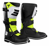 Stivali da moto per bambini Shot Race 2 Nero-Bianco-Giallo fluo 36