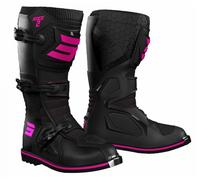 Stivali da moto per bambini Shot Race 2 nero e rosa 38
