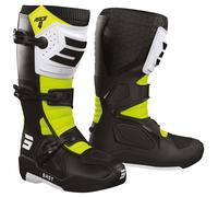 Stivali da moto Shot Race 4 nero-bianco-giallo fluo 40