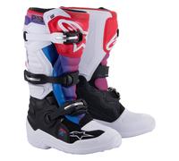 Stivali da motocross Alpinestars Tech 7 S per bambini, bianchi, neri, rossi, blu e viola 40,5