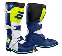 Stivali da motocross Shot Race 2 blu-bianco-giallo fluo 44