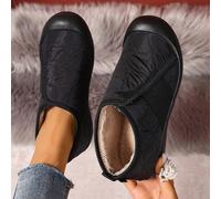 Stivali da neve da donna alla moda, stivali da neve impermeabili antiscivolo resistenti al freddo per esterni, stivali da neve in PU a colore unito con chiusura a strappo, taglie grandi 35-44 CN35,CN3