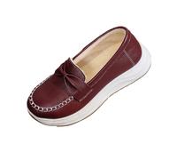 Stivali da neve da donna, casual, invernali, con suola spessa, in velluto, caldi, con fiocco e zeppa, Vino Borgog, 37 EU