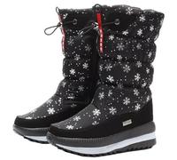 Stivali da Neve da Donna di Media Altezza, Stivali Invernali Impermeabili E Isolanti, Scarpe Invernali Casual da Passeggio Alte da Donna,Black b,40