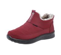Stivali da neve da donna, foderati in pile, invernali, con design senza lacci, caldi, casual, comodi, leggeri, scarpe da esterno, per autunno e inverno, Un allevato, 38.5 EU