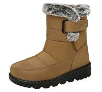 Stivali da Neve da Donna, Invernali Stivaletti Invernali in Velluto Antiscivolo, Caldi e Comodi per attività all'aperto, Alpinismo e Tempo Libero,caffè,38