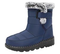 Stivali da Neve da Donna, Invernali Stivaletti Invernali in Velluto Antiscivolo, Caldi e Comodi per attività all'aperto, Alpinismo e Tempo Libero,Blu,37