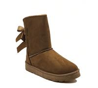 Stivali da neve da donna Scarpe basse da donna invernali calde in peluche con due fiocchi Questi stivali australiani con fiocco da donna sono di tendenza ormai da diverse stagioni e sono qui per resta