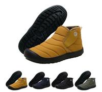 Stivali da neve da uomo, caldi, da neve, imbottiti, senza lacci, invernali, antiscivolo, per attività all'aria aperta, in tinta unita, leggeri, Marrone2, 46 EU