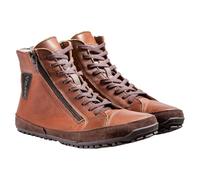 Stivali da neve da uomo, caldi, in pelle, da uomo, invernali, con lacci, per attività all'aria aperta, in pelle, stile vintage, in tinta unita, marrone, 36 EU