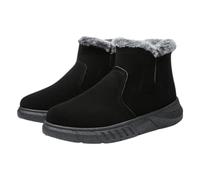 Stivali da neve da uomo, stivali invernali da uomo | Stivali caldi alla caviglia 2023 con chiusura invernale - Stivali da esterno comode scarpe da passeggio, Nero, 9-9.5 US
