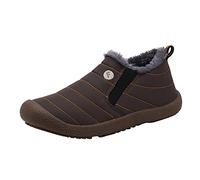 Stivali Da Neve Donna Invernali Scarpe Piatta Antiscivolo Da Trekking Stivaletti Caldi Fodera Slip-On Scarponi Outdoor Casual Camminate Antiscivolo Boot Monocolore Termici Casual Tronchetti Per Corsa
