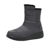 Stivali da Neve Invernali da Donna, Caldi, Foderati in Pile, Scarpe Casual da Esterno per Il Comfort nelle giornate Fredde (Grey, 38)