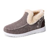 Stivali da neve invernali da donna, impermeabili, con supporto per arco plantare, antiscivolo, termici, foderati in peluche, stivaletti da passeggio alla moda da lavoro e mocassini casual, Marrone