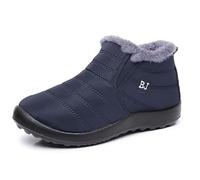 Stivali da neve invernali da donna, impermeabili, ortopedici, caldi, antiscivolo, foderati in pelliccia, antiscivolo, caldi, alla caviglia, per donne e uomini, Blu scuro, 41 EU