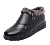 Stivali da neve invernali da donna UK da donna invernali caldi foderati in pelliccia stivali leggeri slip on stivali da passeggio casual comodi stivaletti da esterno piatti impermeabili scarpe