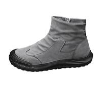 Stivali da neve invernali da uomo, extra larghi, caldi, con cerniera laterale, antiscivolo, di sicurezza, con supporto per arco plantare, ortopedici, per escursionismo, trekking, impermeabili, comodi