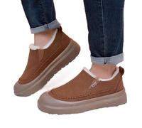 Stivali da neve termici da uomo con suola spessa e morbida per attività invernali all'aperto, comodi da indossare casual, senza stanchezza, fodera in velluto per tutto il giorno Comfort, cachi, 6.5 UK