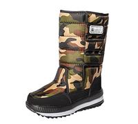 Stivali da Neve Uomo Invernali Impermeabili Antiscivolo Termici con Pelliccia Calda per Escursioni Freddo Estremo e Avventure Montagna (Camouflage, 41)