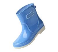 Stivali da pioggia a metà polpaccio da donna, impermeabili, casual, alla moda, per uso quotidiano e all'aperto, perfetti per festival e passeggiate, Azzurro, 38.5 EU