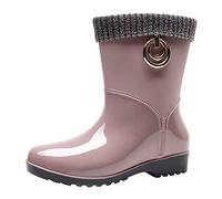 Stivali da pioggia abbinati e ombrello da donna stivali da acqua all'aperto, Beige, 38.5 EU
